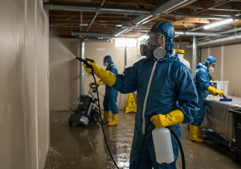 Basement Sanitization and Antimicrobial Treatment process in Waialua, HI